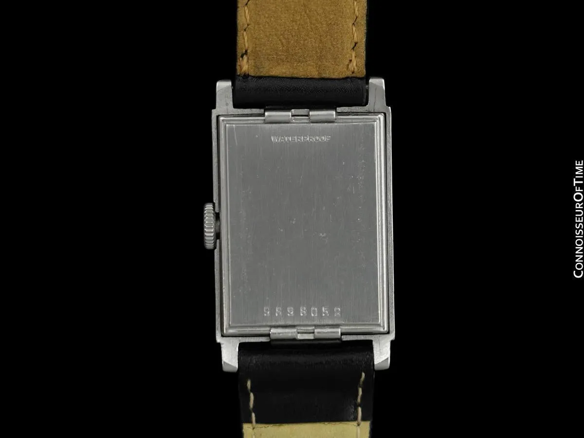 1935 Omega "Deluxe Marine" Standard Rare Early Waterproof Patented Case Watch - Stainless Steel