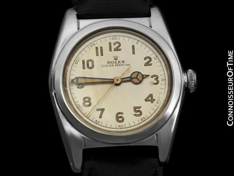 1941 Rolex Vintage Mens WWII Era Bubble Bubbleback, Ref. 2940, Stainless Steel - Very Fine & Rare