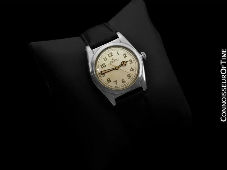 1941 Rolex Vintage Mens WWII Era Bubble Bubbleback, Ref. 2940, Stainless Steel - Very Fine & Rare