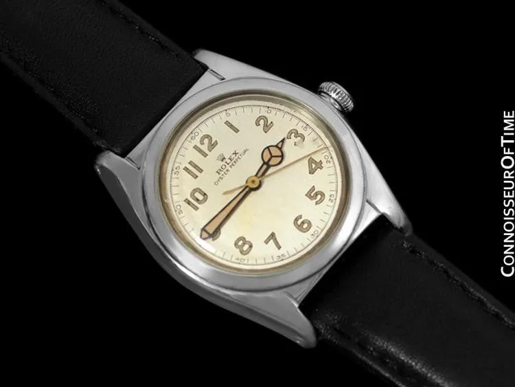 1941 Rolex Vintage Mens WWII Era Bubble Bubbleback, Ref. 2940, Stainless Steel - Very Fine & Rare