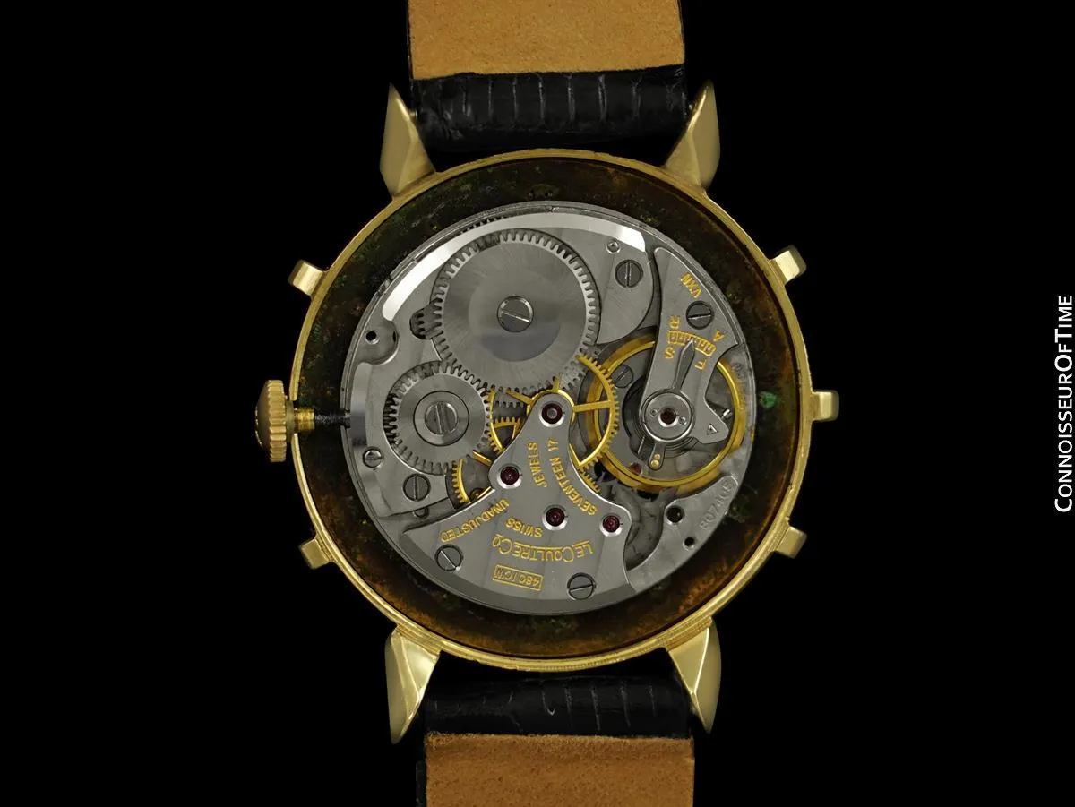 1952 Jaeger-LeCoultre Vintage Mens Watch, Rare Bradley II Model, 14K Gold - The Ships Wheel