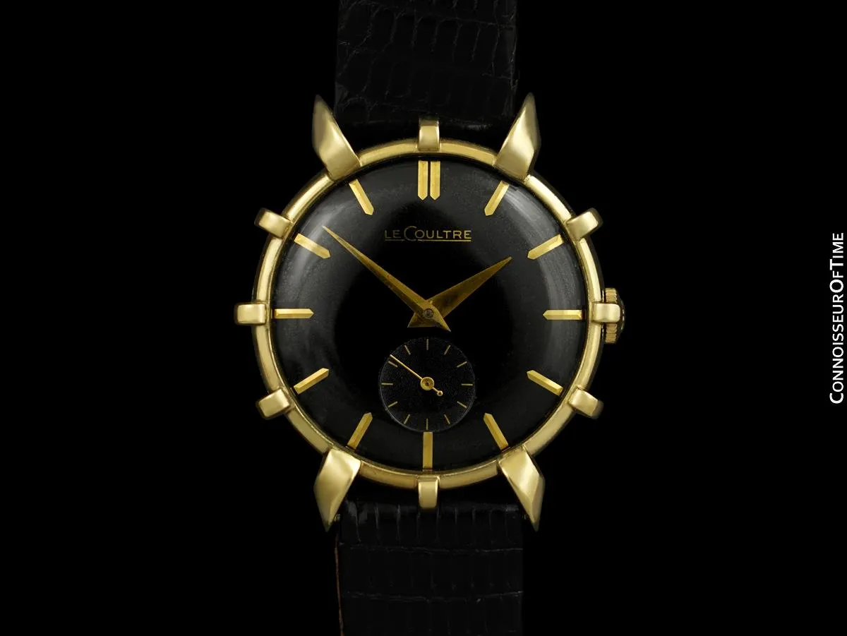 1952 Jaeger-LeCoultre Vintage Mens Watch, Rare Bradley II Model, 14K Gold - The Ships Wheel