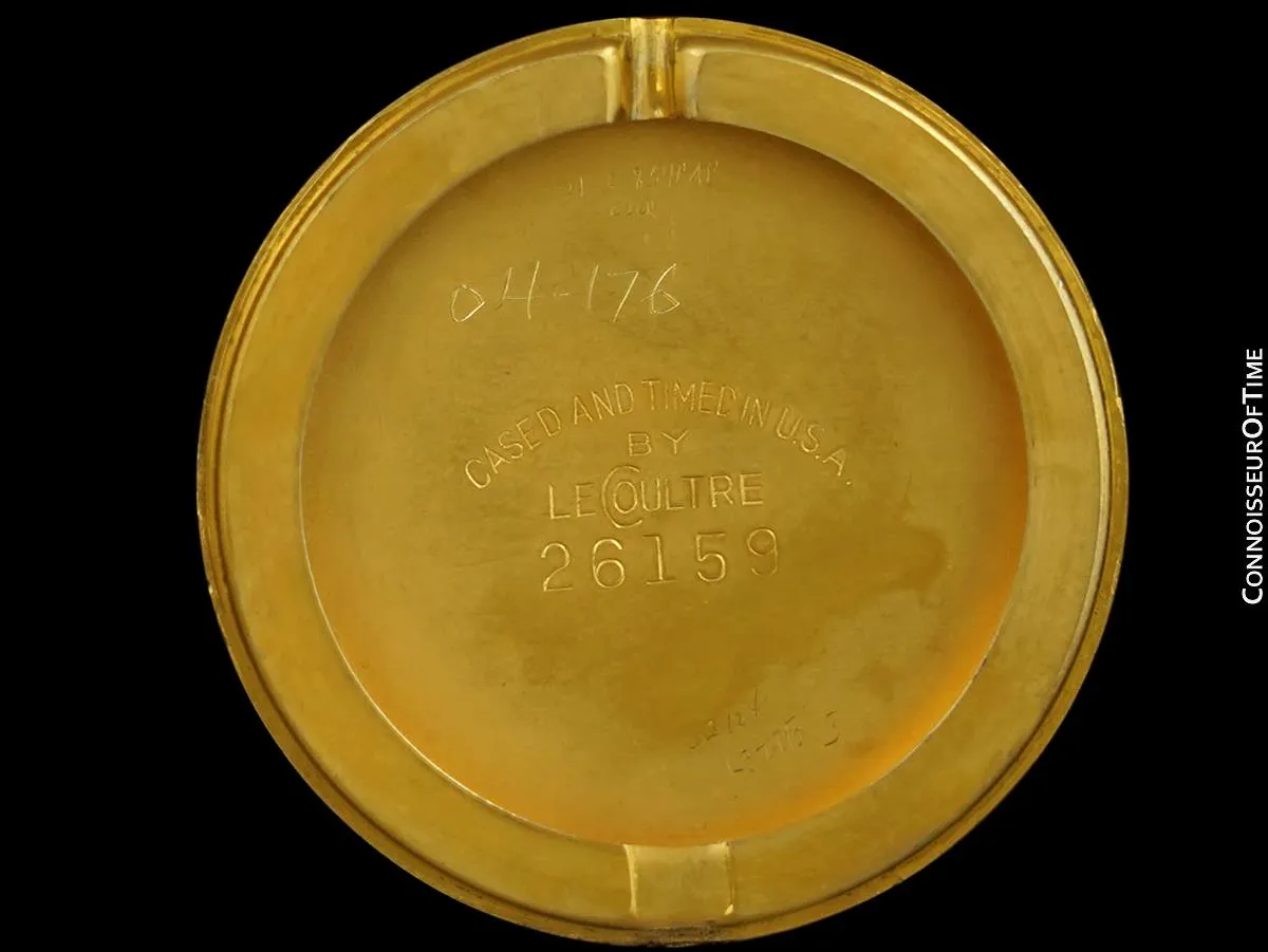 1952 Jaeger-LeCoultre Vintage Mens Watch, Rare Bradley II Model, 14K Gold - The Ships Wheel
