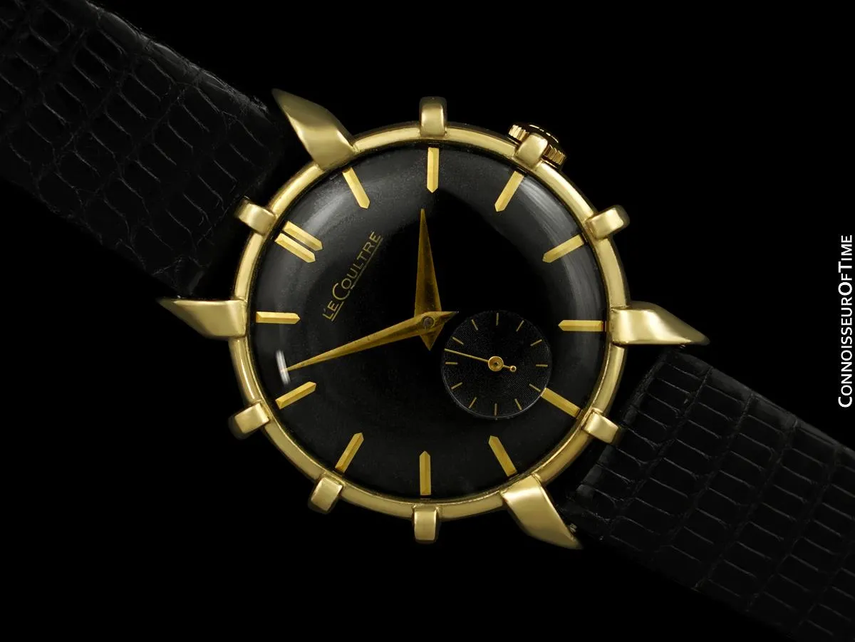 1952 Jaeger-LeCoultre Vintage Mens Watch, Rare Bradley II Model, 14K Gold - The Ships Wheel