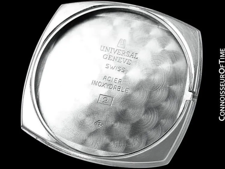 1960's Universal Geneve White Shadow Microtor Watch, Automatic - Stainless Steel