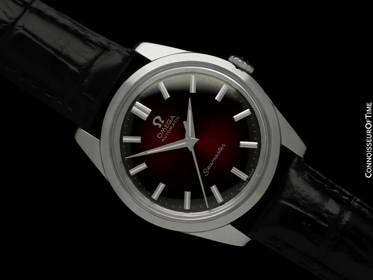 1962 Omega Seamaster Vintage Mens Automatic Cal. 552 Wine Vignette Dial Watch - Stainless Steel