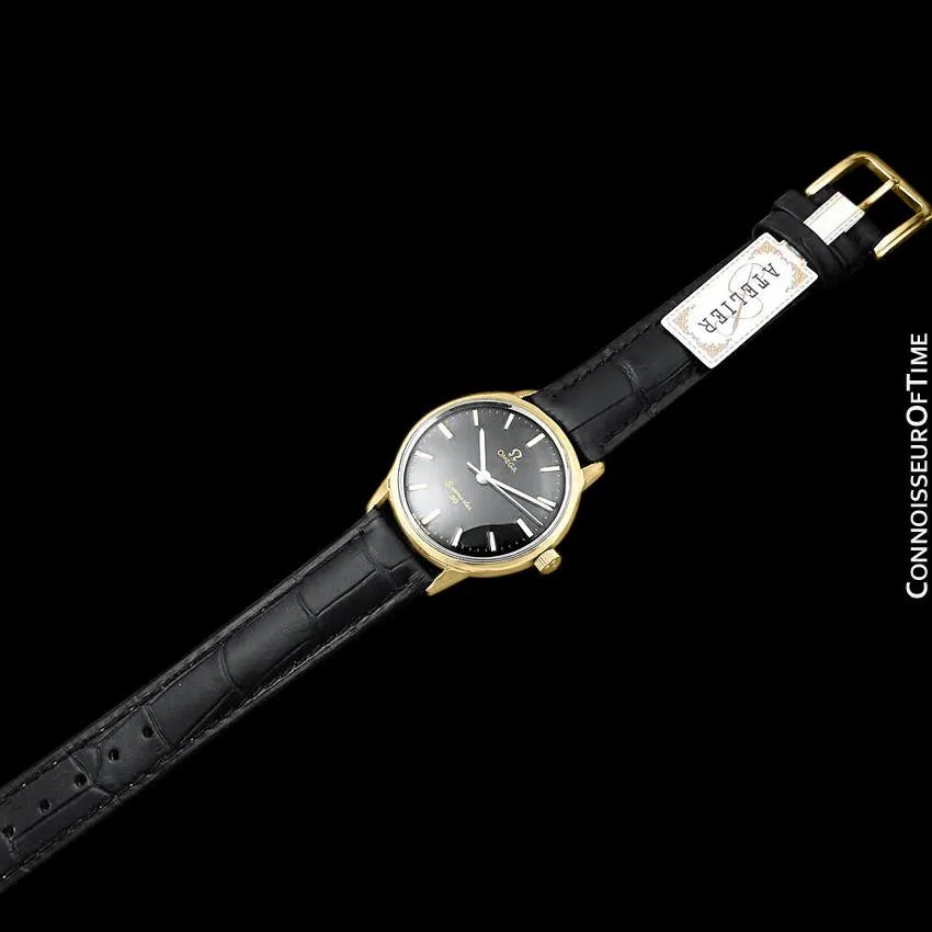 1963 Omega Seamaster 30 Vintage Mens Handwound Watch, Larger 35mm Model - 18K Gold Plated & Stainless Steel