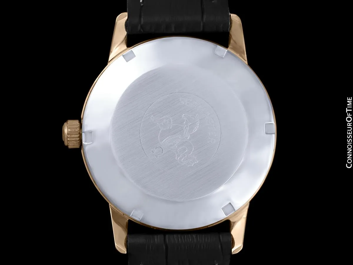 1963 Omega Seamaster 30 Vintage Mens Handwound Watch, Larger 35mm Model - 18K Gold Plated & Stainless Steel