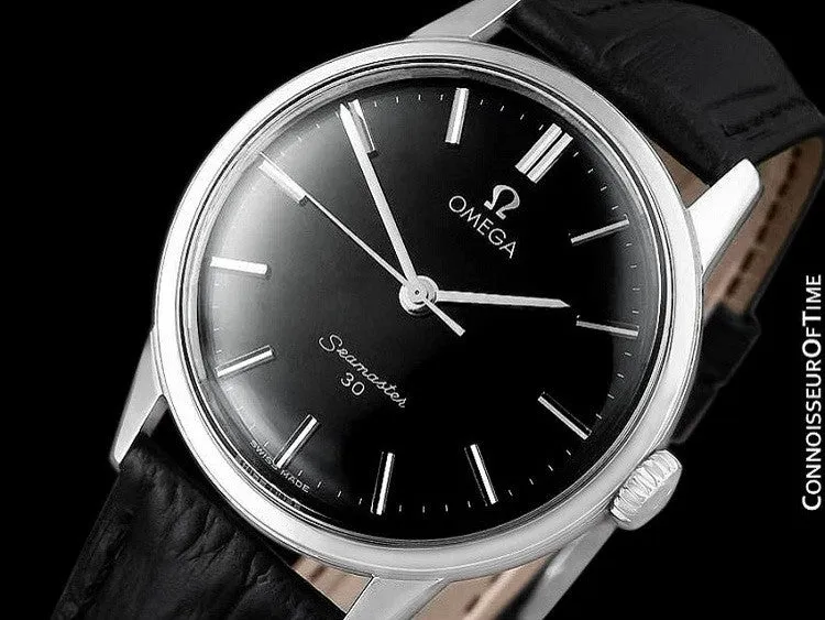 1963 Omega Seamaster 30 Vintage Mens Handwound Watch, Larger 35mm Model - Stainless Steel