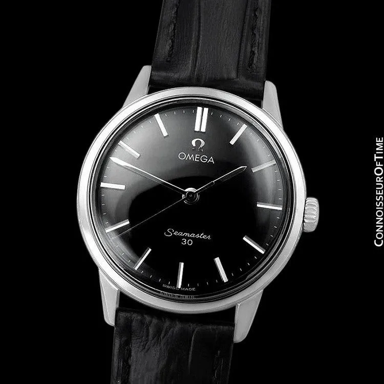 1963 Omega Seamaster 30 Vintage Mens Handwound Watch, Larger 35mm Model - Stainless Steel