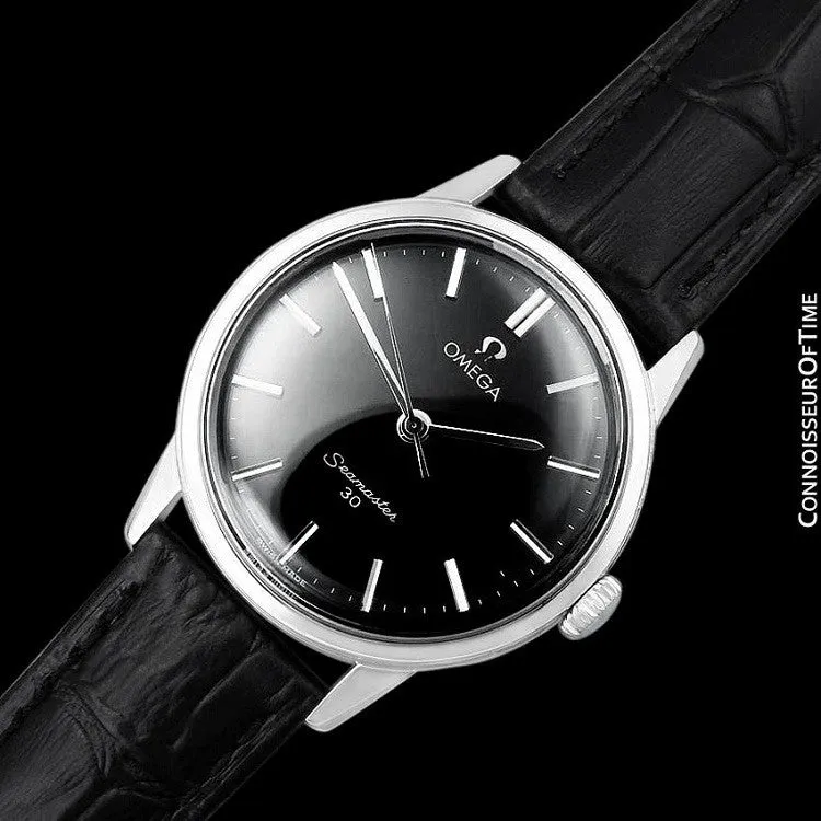 1963 Omega Seamaster 30 Vintage Mens Handwound Watch, Larger 35mm Model - Stainless Steel