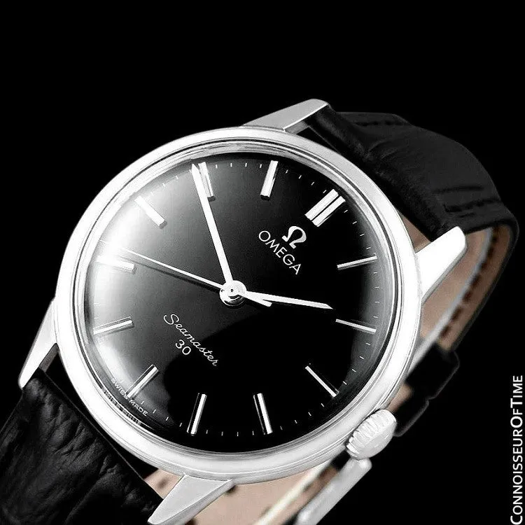 1963 Omega Seamaster 30 Vintage Mens Handwound Watch, Larger 35mm Model - Stainless Steel