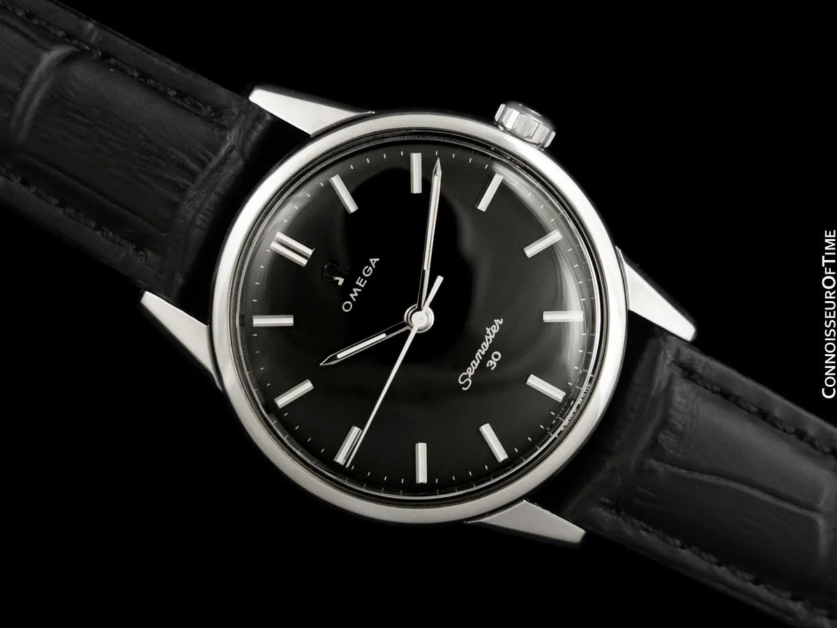 1963 Omega Seamaster 30 Vintage Mens Handwound Watch, Larger 35mm Model - Stainless Steel