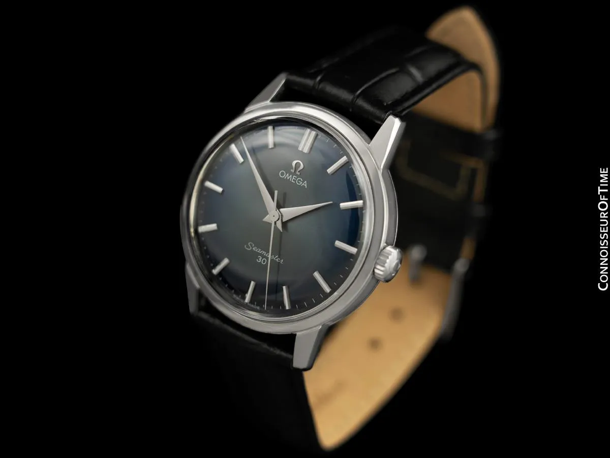 1963 Omega Seamaster 30 Vintage Mens Handwound Watch, Larger 35mm Model - Stainless Steel