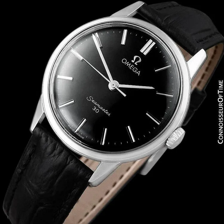1963 Omega Seamaster 30 Vintage Mens Handwound Watch, Larger 35mm Model - Stainless Steel