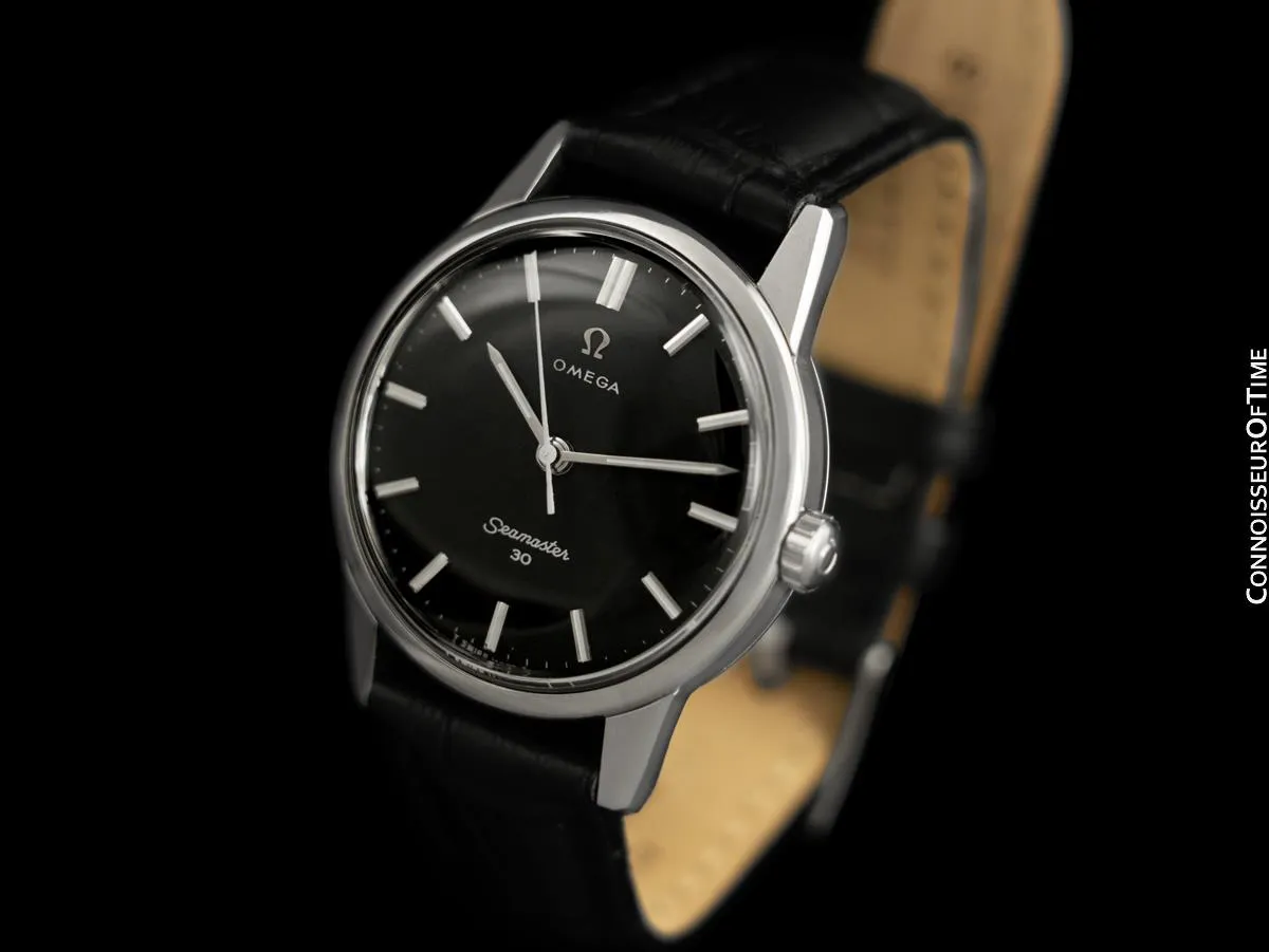 1963 Omega Seamaster 30 Vintage Mens Handwound Watch, Larger 35mm Model - Stainless Steel