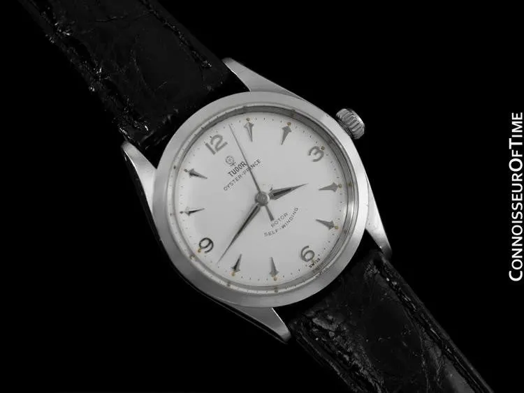 1964 Rolex Tudor Oyster Prince, Ref. 7963, Small Rose Dial, Stainless Steel - Spaceship Markers
