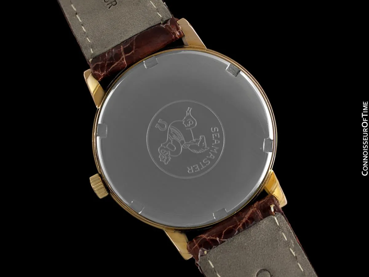 1966 Omega Seamaster 600 Vintage Mens Handwound Watch - 18K Rose Gold Plated & Stainless Steel