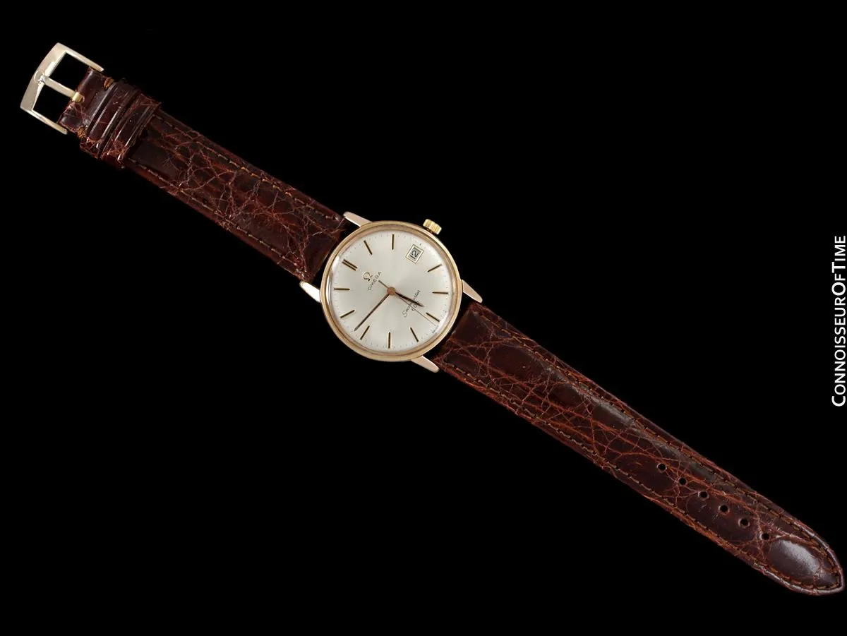 1966 Omega Seamaster 600 Vintage Mens Handwound Watch - 18K Rose Gold Plated & Stainless Steel