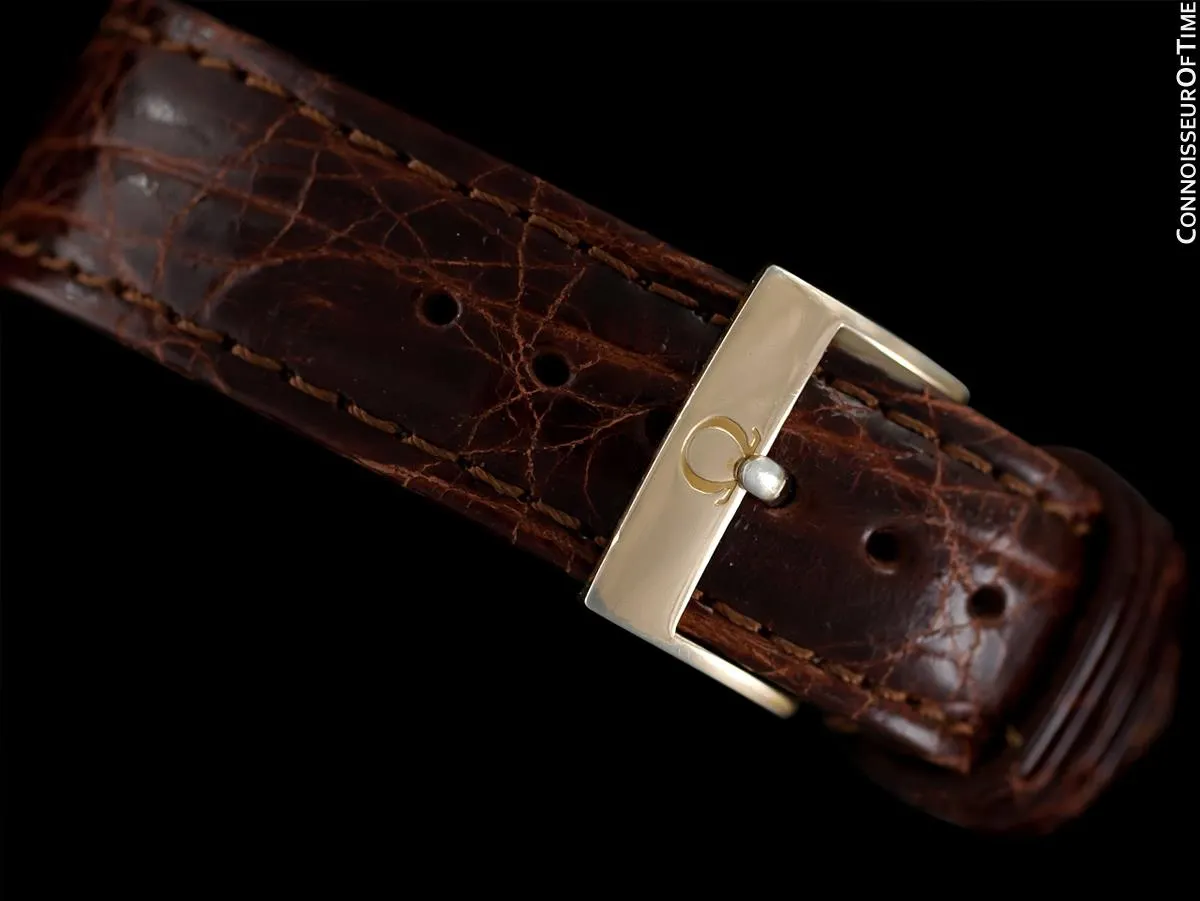 1966 Omega Seamaster 600 Vintage Mens Handwound Watch - 18K Rose Gold Plated & Stainless Steel