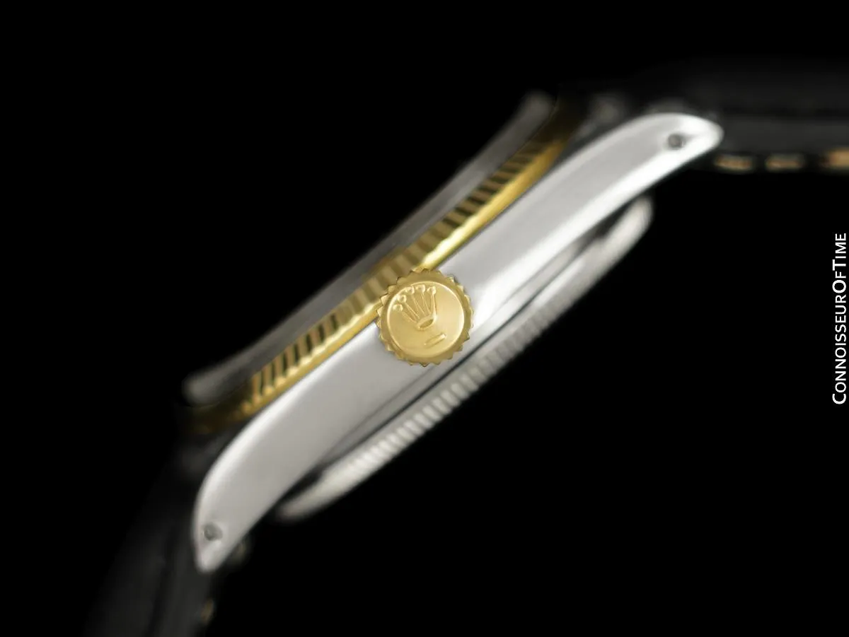 1967 Rolex Oyster Perpetual Classic Mens Midsize Unisex 31mm Vintage Watch - 18K Gold & Stainless Steel