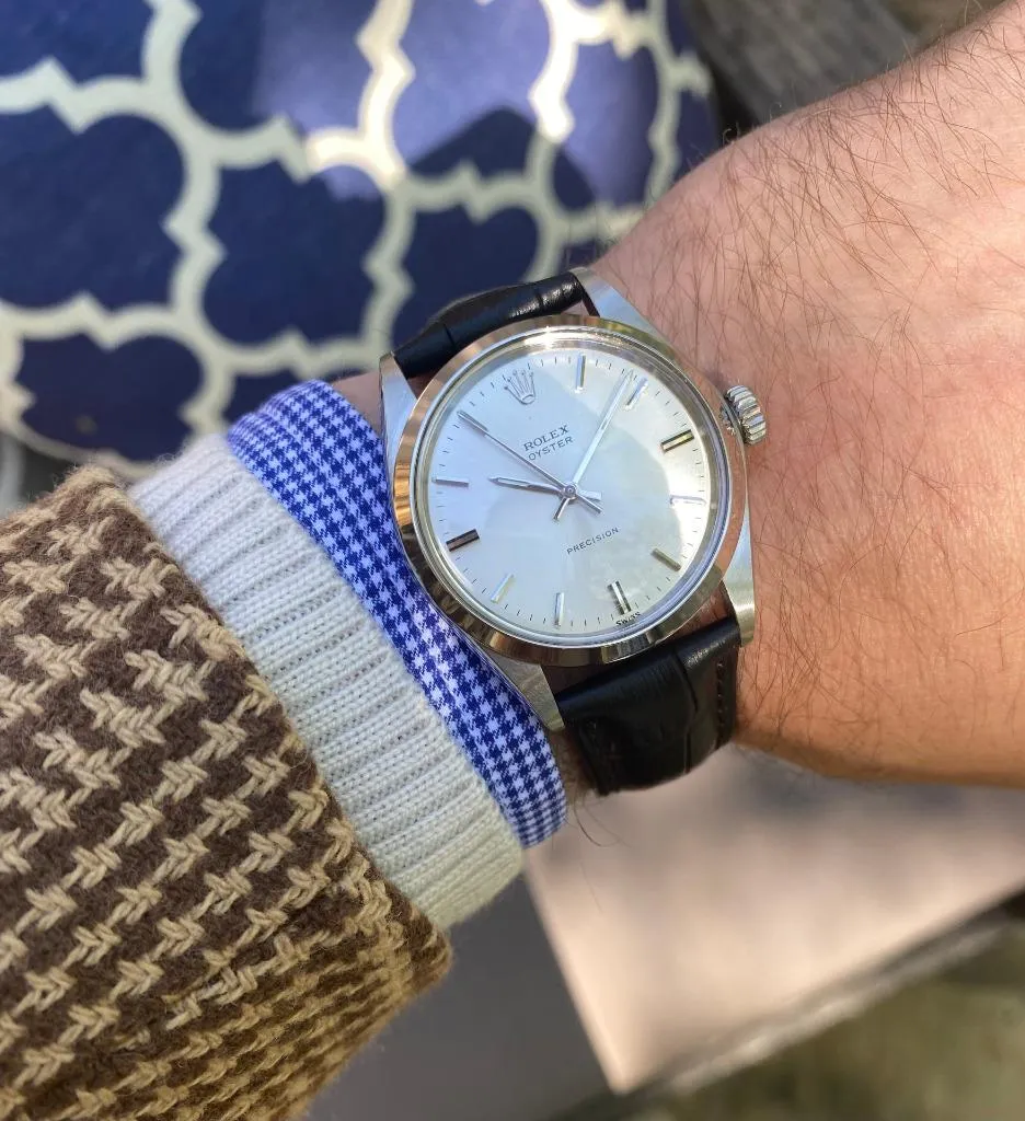 1969 Rolex Oyster Precision Classic Vintage Mens Handwound Watch - Stainless Steel