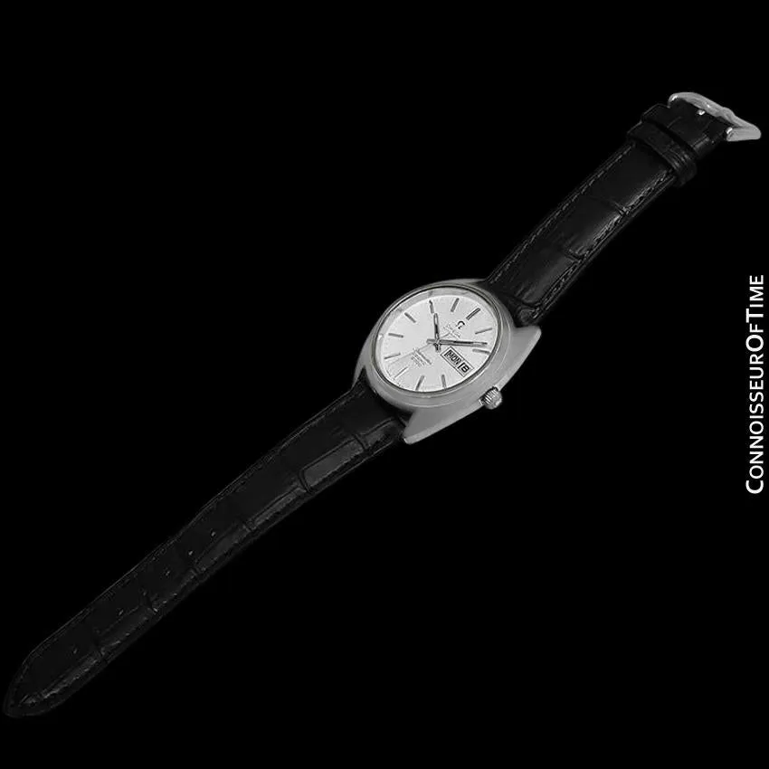 1970's Omega Seamaster Cosmic 2000 Vintage Mens Large Dive Watch, Automatic, Day Date - Stainless Steel