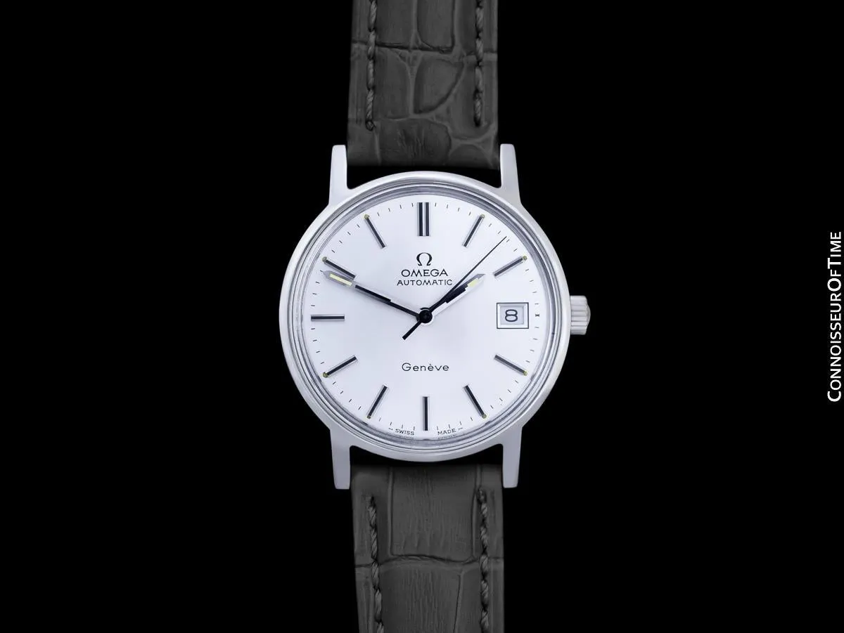 1976 Omega Geneve Vintage Mens Automatic Watch - Stainless Steel