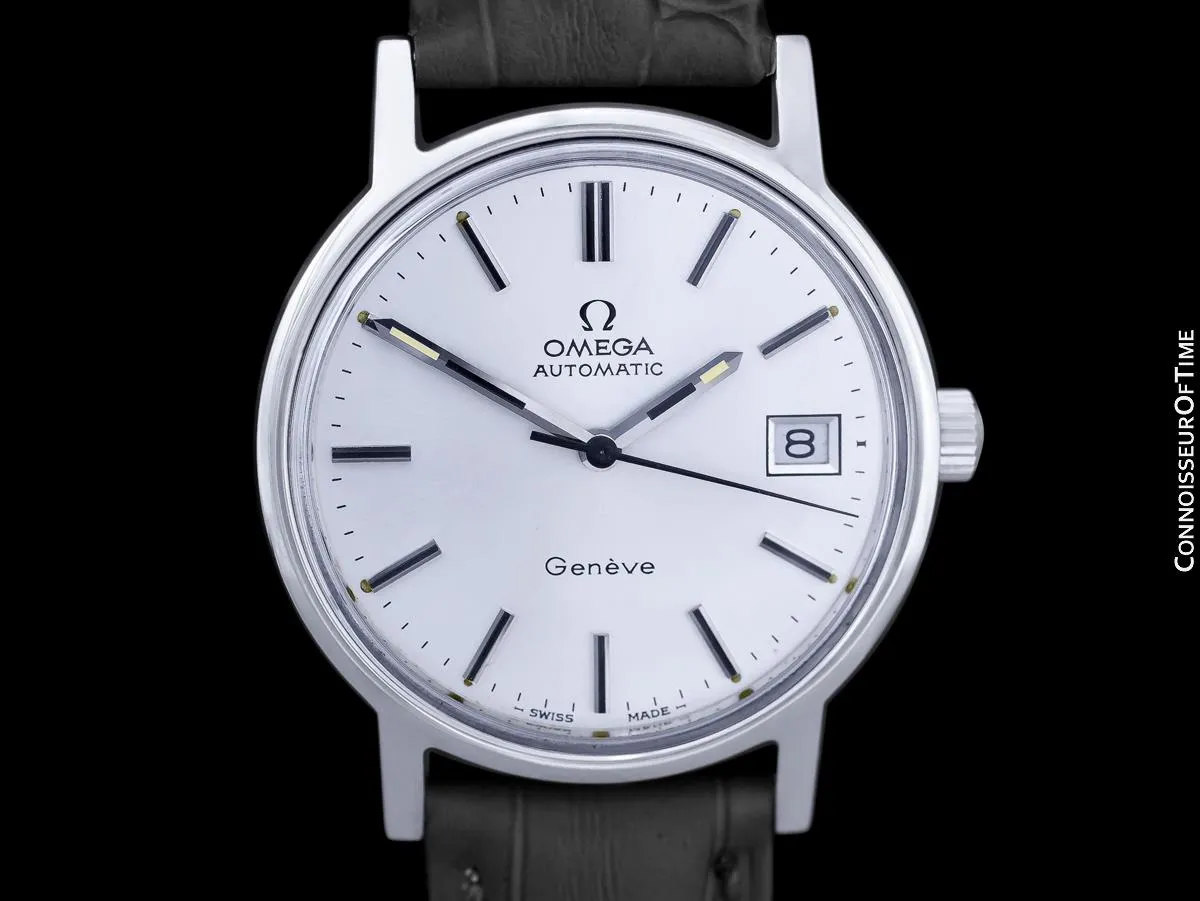 1976 Omega Geneve Vintage Mens Automatic Watch - Stainless Steel