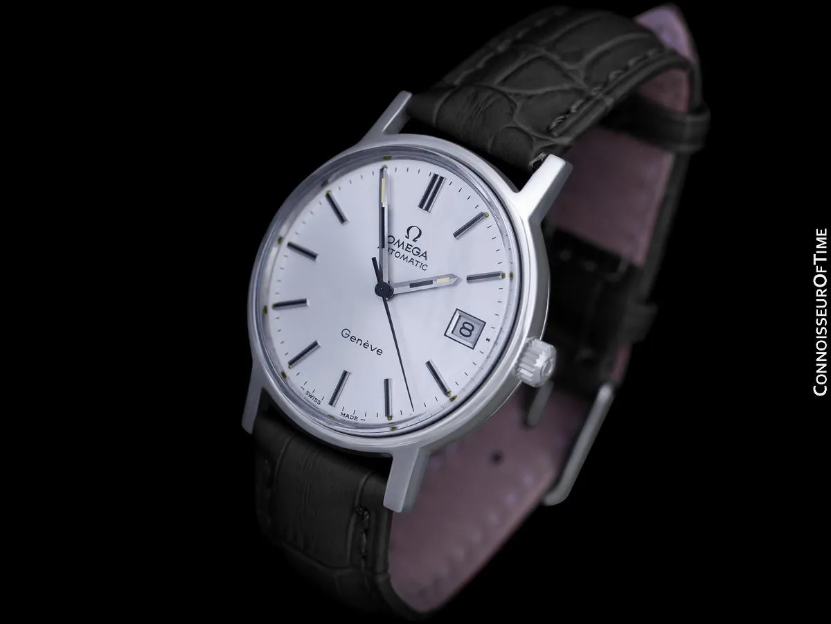1976 Omega Geneve Vintage Mens Automatic Watch - Stainless Steel