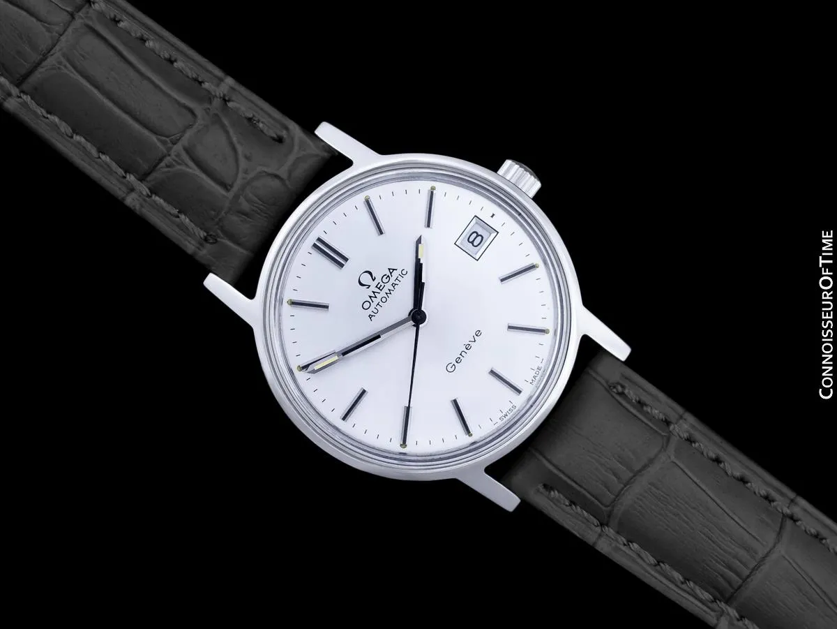 1976 Omega Geneve Vintage Mens Automatic Watch - Stainless Steel