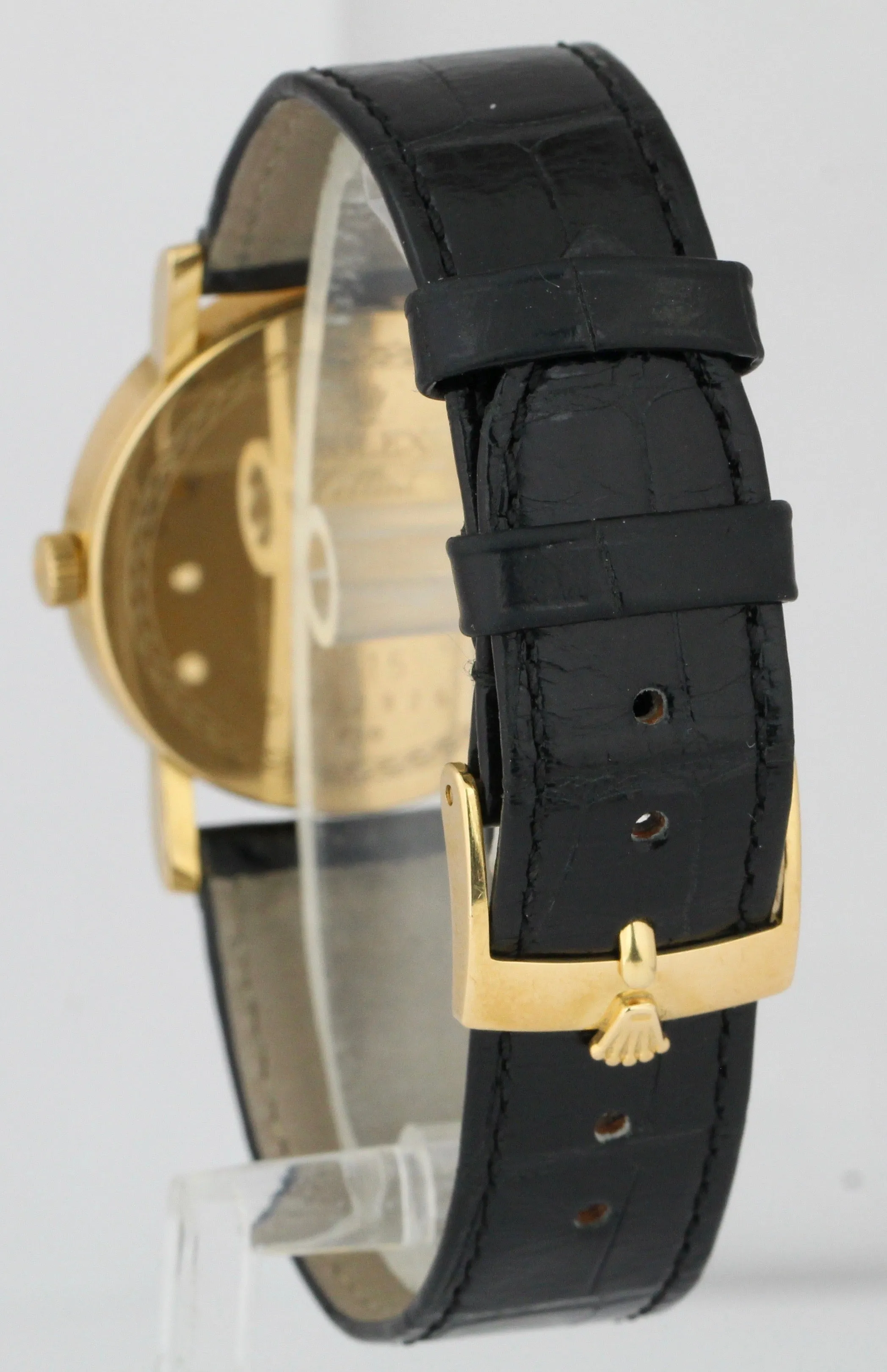 2006 Rolex Cellini Ivory Jubilee Roman Numeral 18K Yellow Gold 32mm Watch 5115