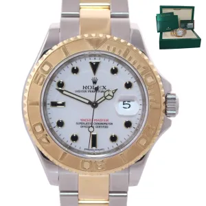 2007 PAPERS Rolex 16623 Two Tone Gold Steel Yachtmaster White Sapphire Watch Box