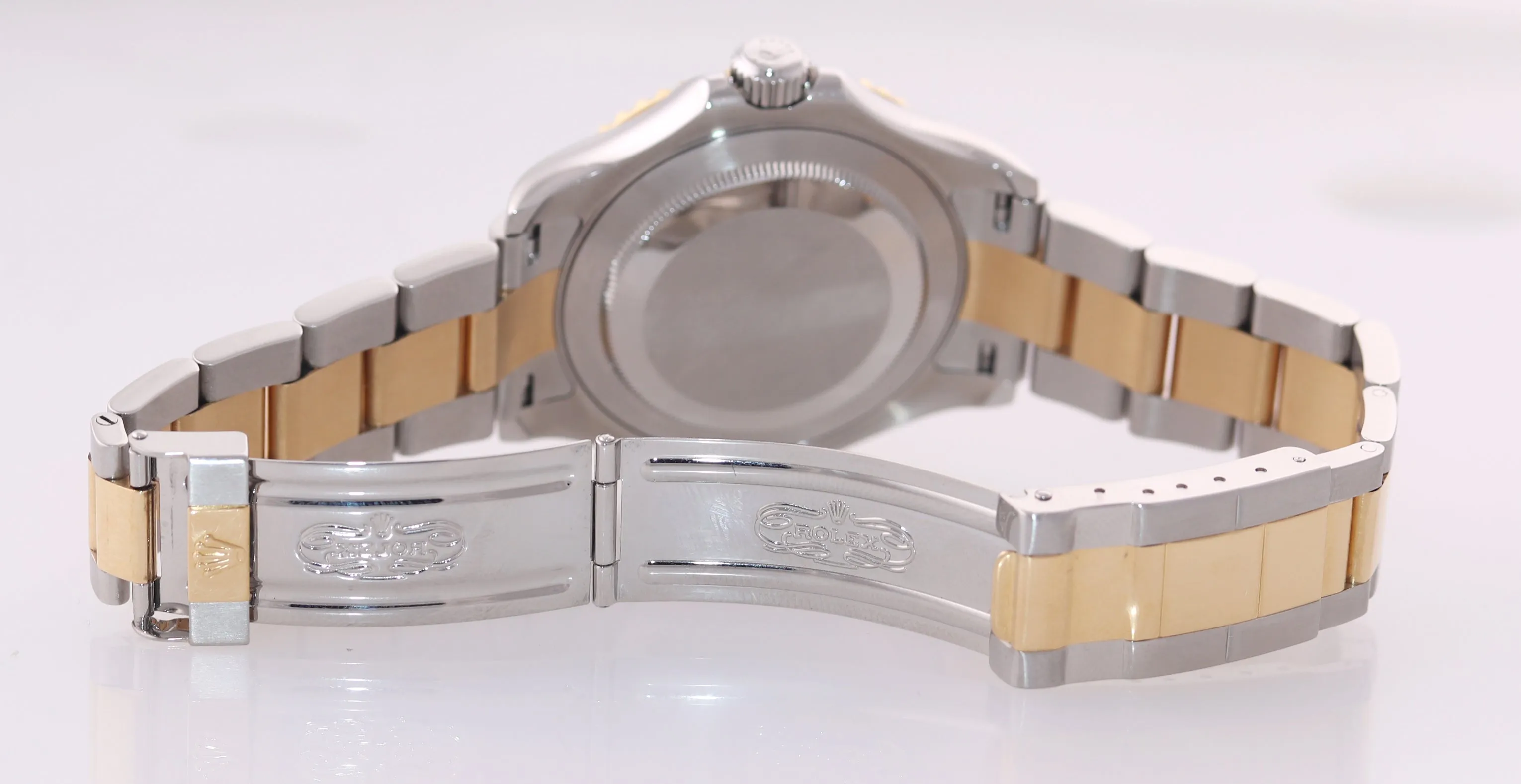2007 PAPERS Rolex 16623 Two Tone Gold Steel Yachtmaster White Sapphire Watch Box