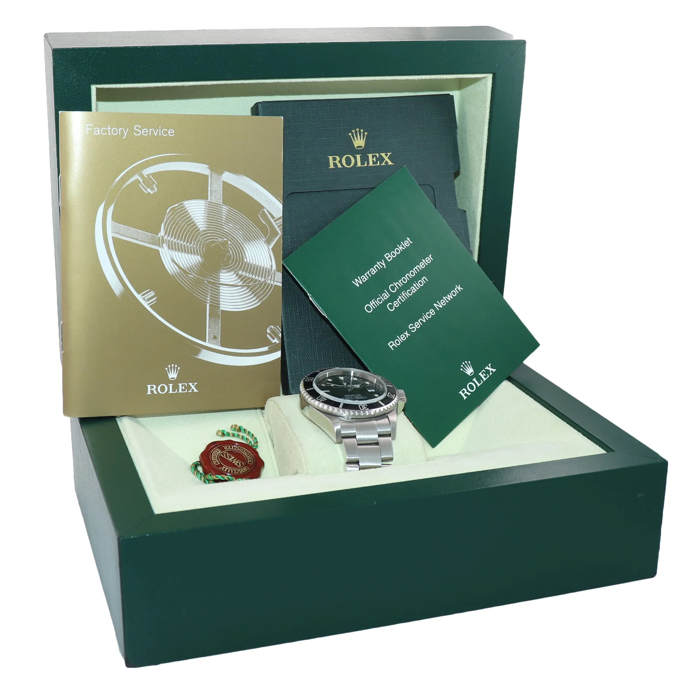 2008 Rolex Sea-Dweller 16600 Steel Oyster Black Dial Dive 40mm Watch Box