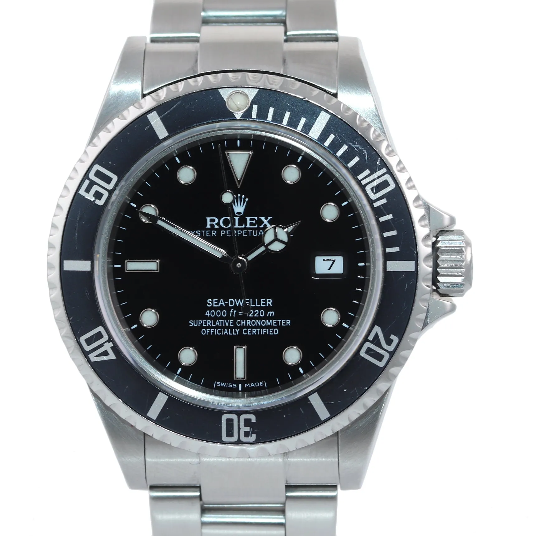 2008 Rolex Sea-Dweller 16600 Steel Oyster Black Dial Dive 40mm Watch Box