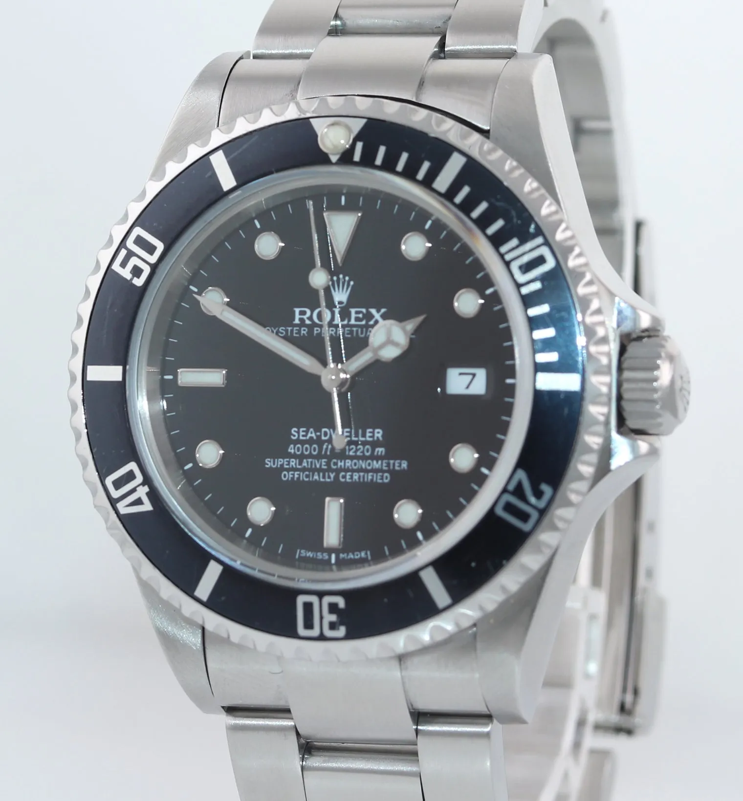 2008 Rolex Sea-Dweller 16600 Steel Oyster Black Dial Dive 40mm Watch Box