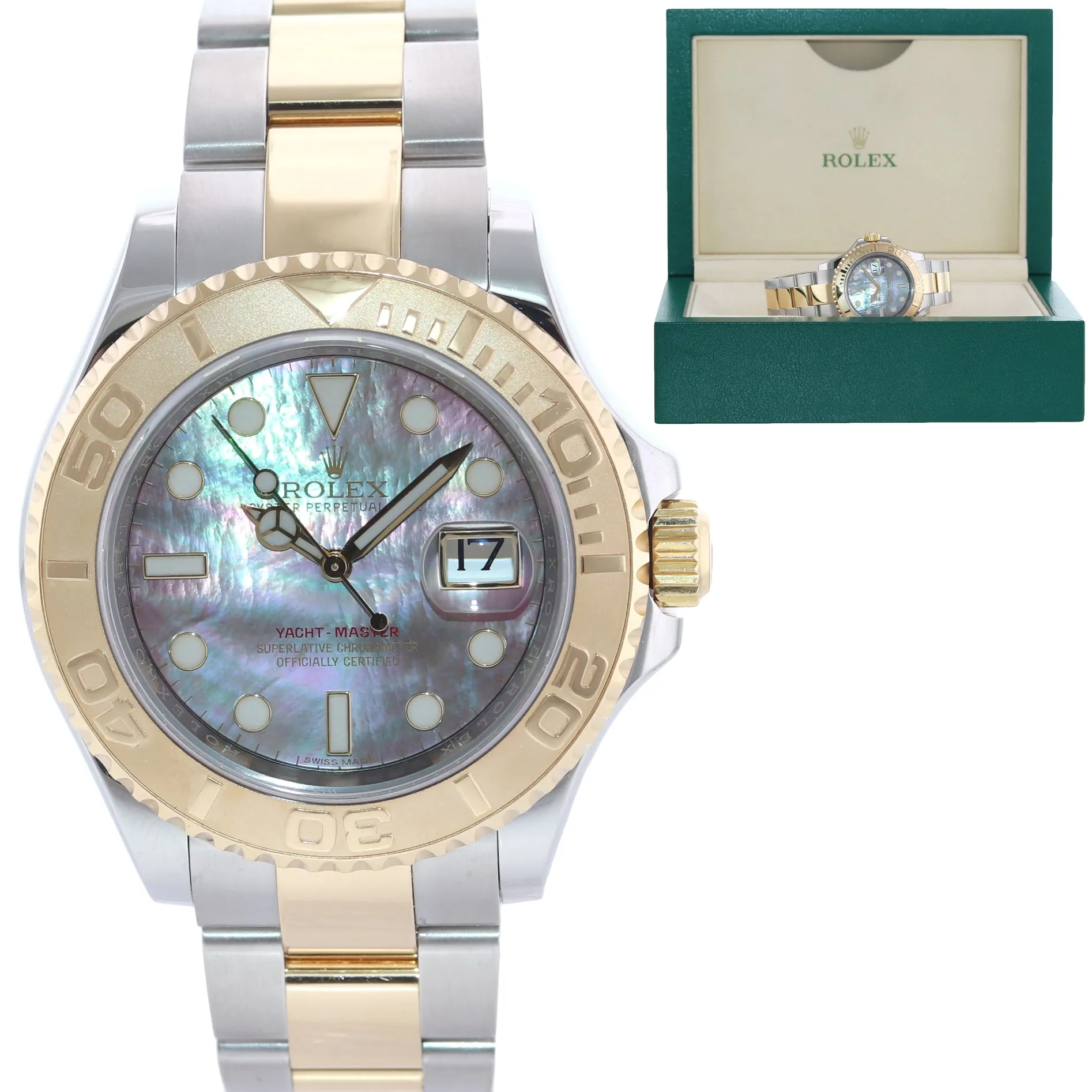 2014 FACTORY MOP Rolex Yacht-Master 18k Gold & Steel Two Tone 16623 Watch Box