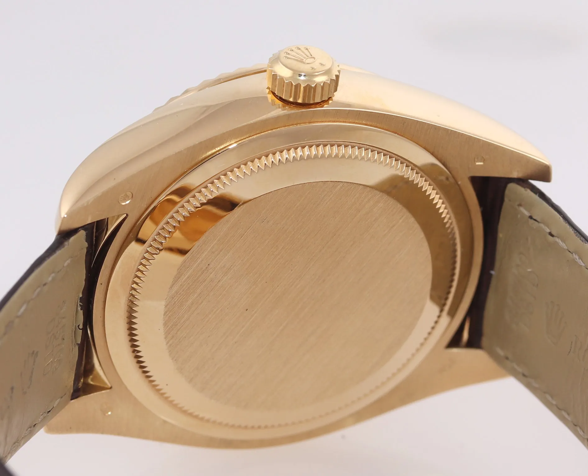 2015 BOX PAPERS Rolex Sky-Dweller 18K Gold 326138 42mm Silver Dial Leather watch