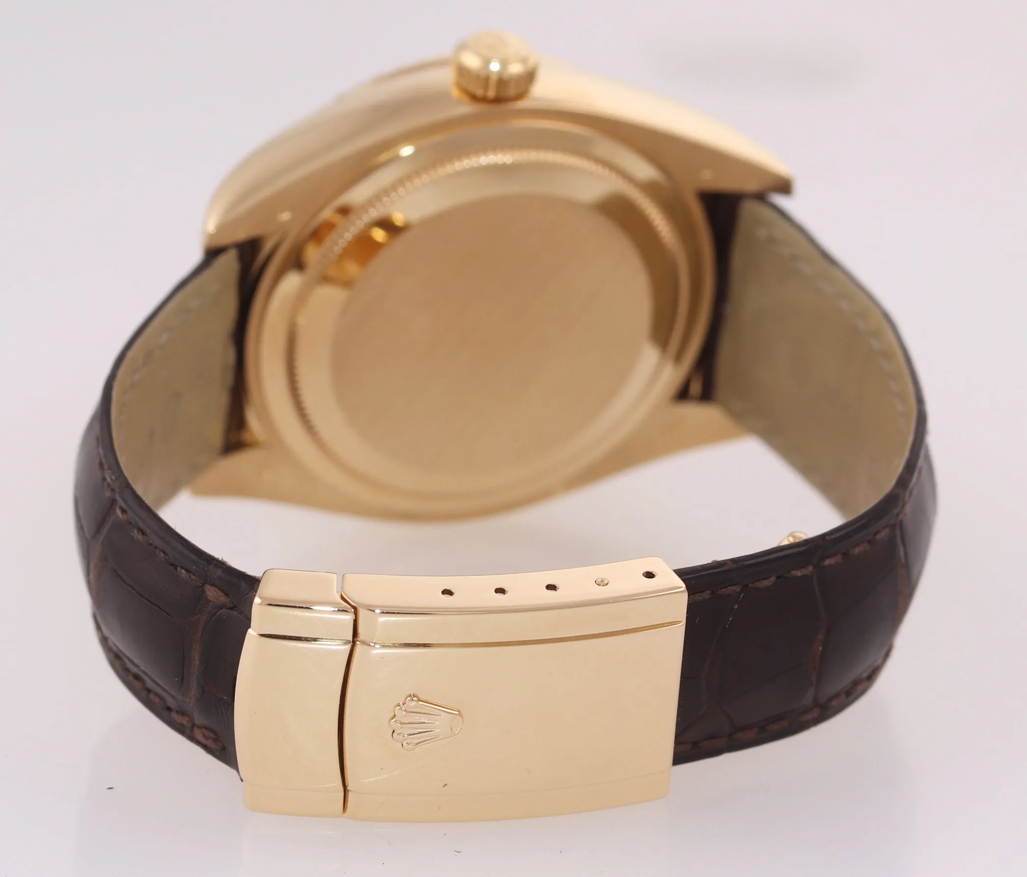 2015 BOX PAPERS Rolex Sky-Dweller 18K Gold 326138 42mm Silver Dial Leather watch