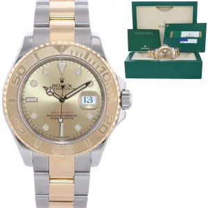 2015 PAPERS Rolex Yacht-Master Dark Mother of Pearl Two Tone 16623 Watch Box
