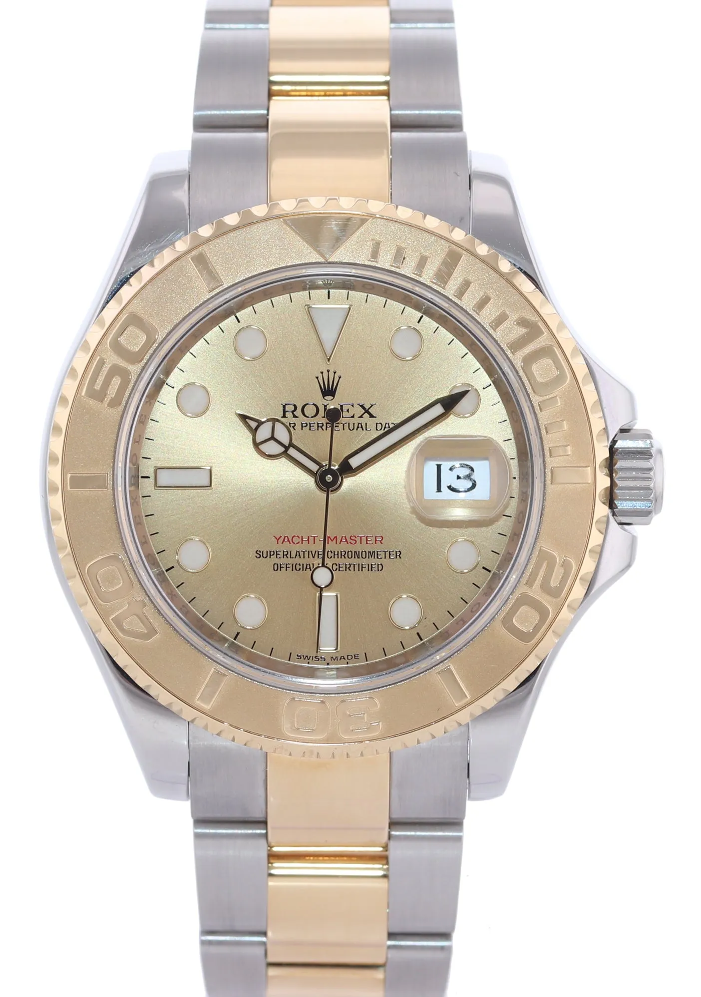 2015 PAPERS Rolex Yacht-Master Dark Mother of Pearl Two Tone 16623 Watch Box