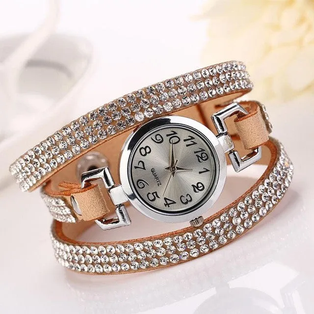 2017 Fashion Women Watch Simple Desgin Bracelet Cycstal Watch Women Quartz-watch Wristwatch Relogio Feminino &03