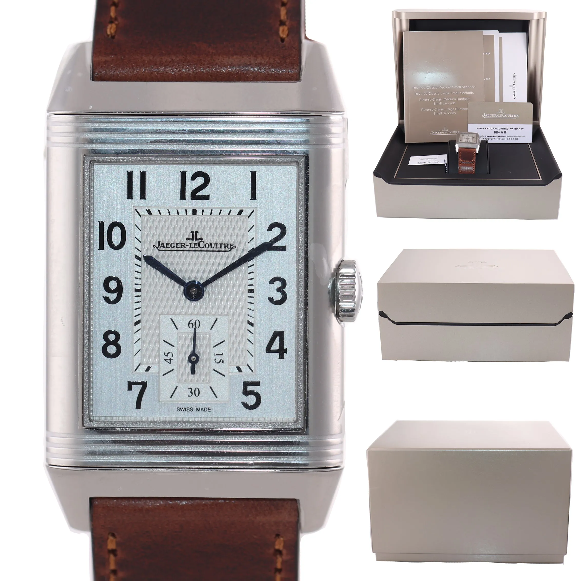 2020 NEW Jaeger LeCoultre JLC Reverso Classic Large Duoface Q3848422 Steel Watch