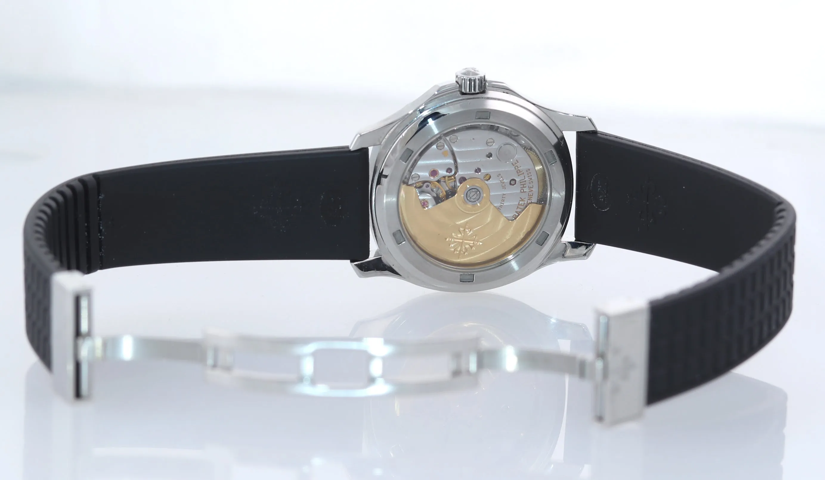 2022 Service Patek Philippe Steel 5066a Aquanaut Black Rubber 5066/1 36mm Watch