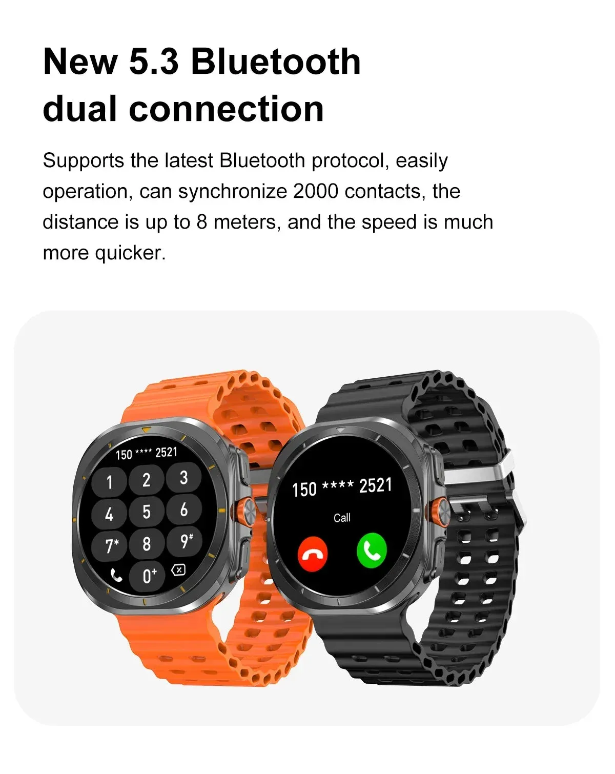 2024 DT Watch Ultra Smartwatch 47mm Smart Watches For iPhone Samsung Galaxy 32GB ROM Men Women Lady Video Player Sports Fitness