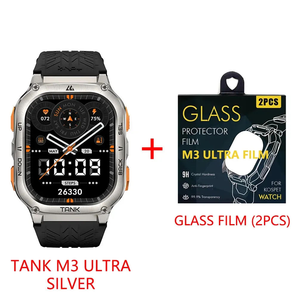 2024 Original KOSPET TANK M3 Ultra GPS Smart Watches For Men Women Smartwatch AOD Electronic Military Rugged Waterproof Watch