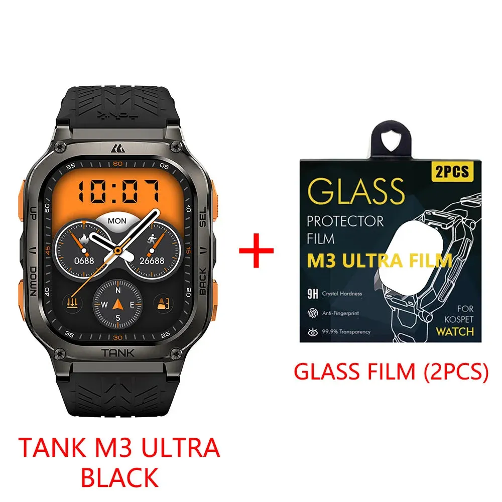 2024 Original KOSPET TANK M3 Ultra GPS Smart Watches For Men Women Smartwatch AOD Electronic Military Rugged Waterproof Watch