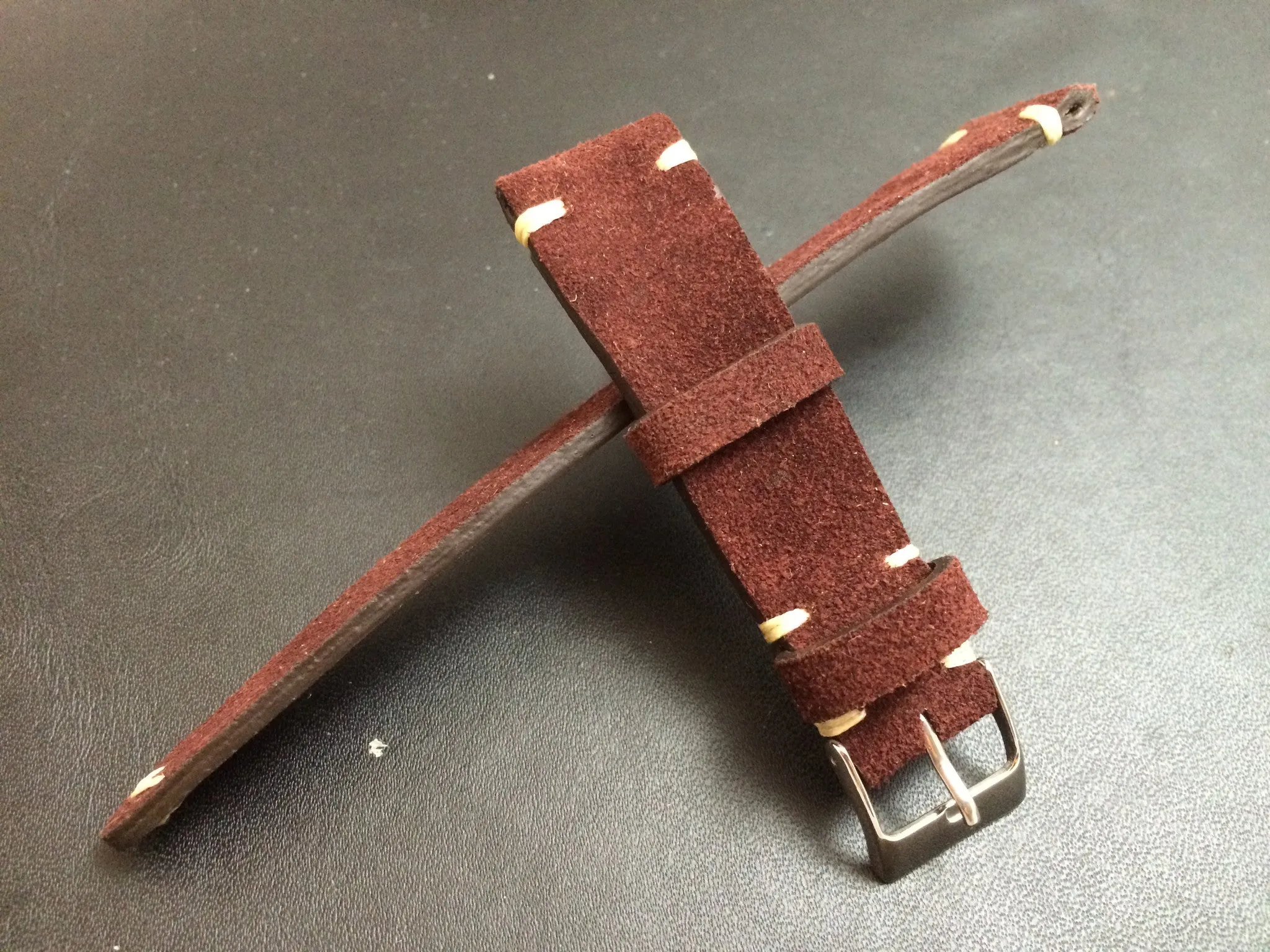 20mm Leather Watch Band, Watch Strap for Rolex, Suede Leather Watch Strap, 19mm Brown Watch Strap, 18mm Watch Band