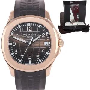 5167R Patek Philippe Aquanaut Rose Gold Brown 40mm Tropical Rubber Watch Box